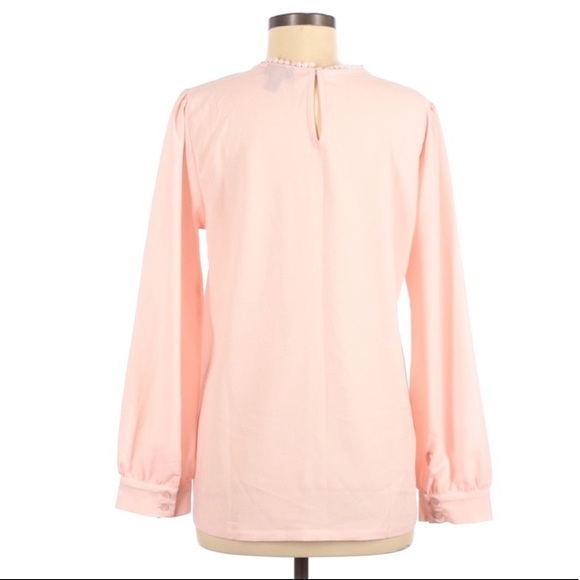 NWOT Halogen Lace and Crepe Blouse - Picture 4 of 9